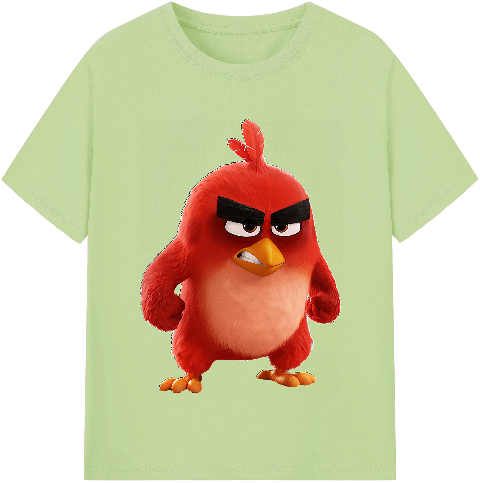 （画像用） Angry Birds アングリーバード 綿100％半袖Tシャツ（フロントプリント）